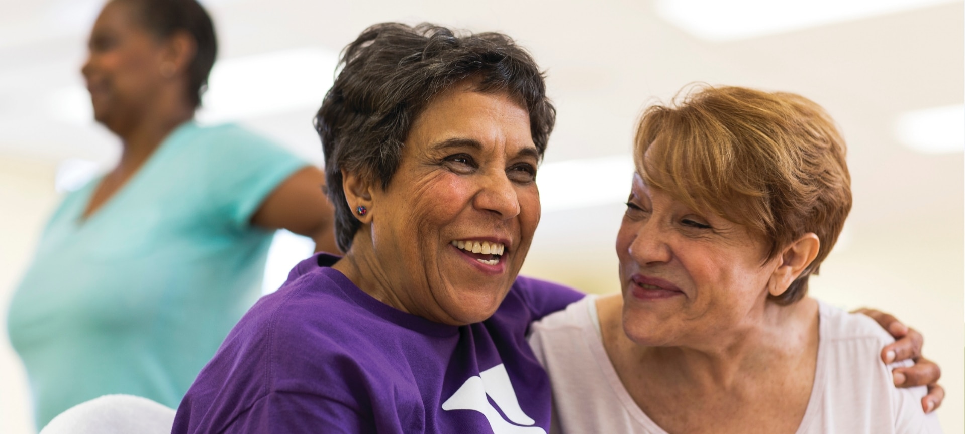 a group of women smiling