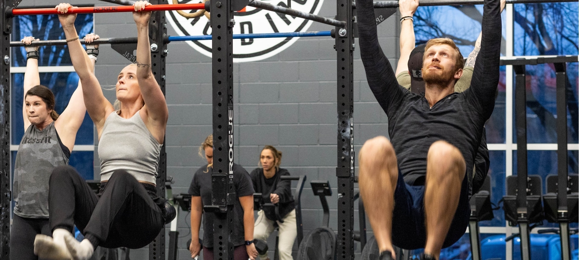 people in a gym with people in the background