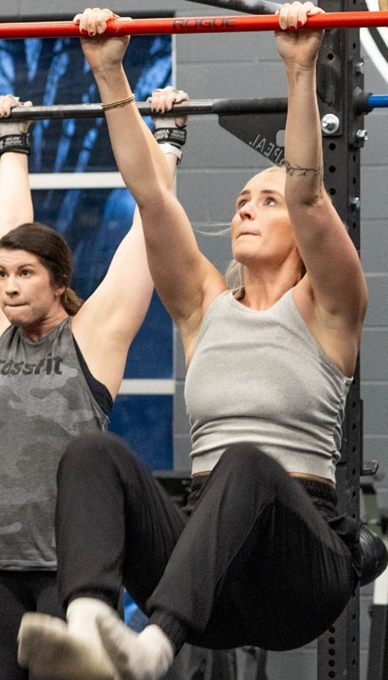 a group of women working out in a gym