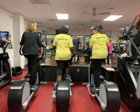 survivors working out together