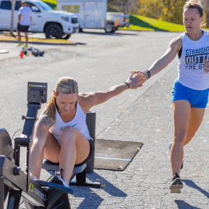 two women competing in DEKA Mile