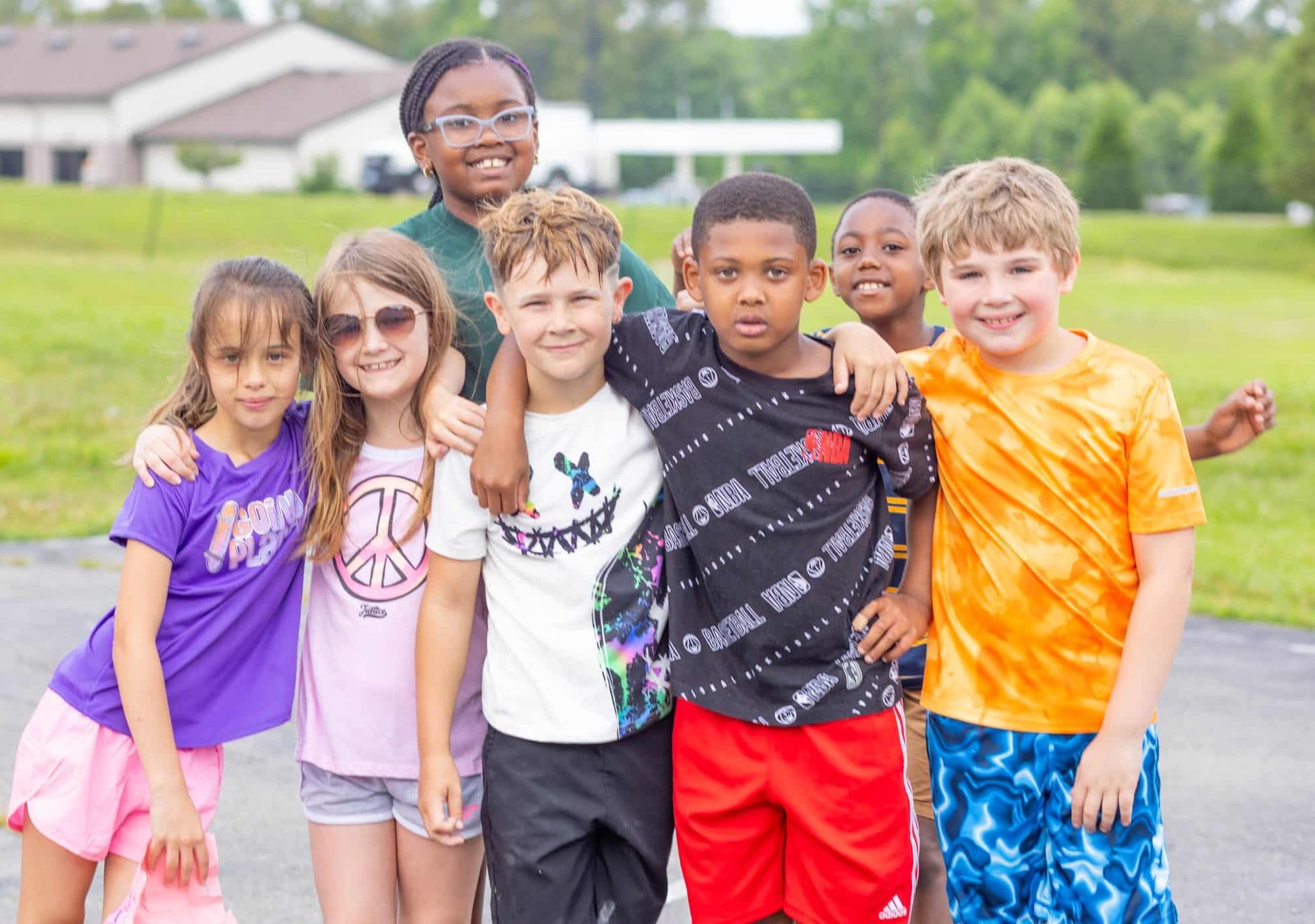 Children outside at day camp